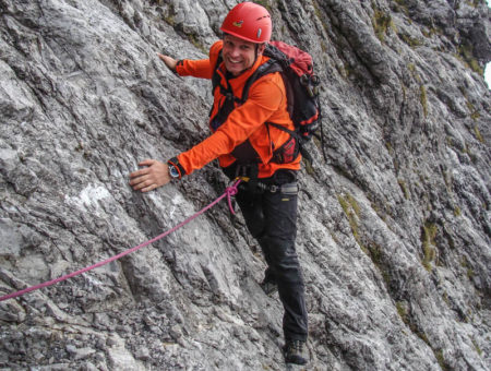 Watzmann Ostwand mit Bergführer