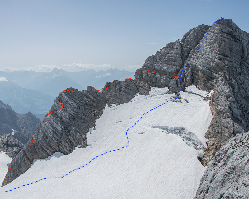 Niederer Dacchstein Nordwest Grat_ Nordwestgrat_mit Bergführer_Alpinschule_Bergpuls_©René_Guhl8