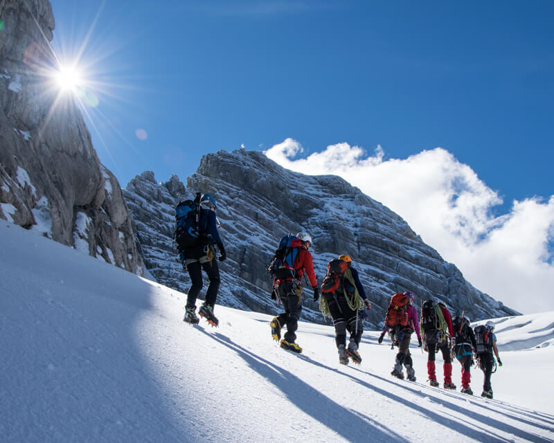Hochtourenkurs Gletscherkurs für Anfänger Alpinschule BERGPULS