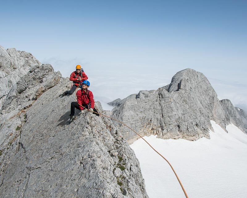 Niederer Dacchstein Nordwest Grat_ Nordwestgrat_mit Bergführer_Alpinschule_Bergpuls