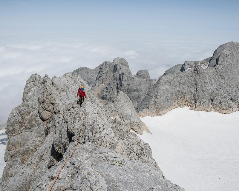 Niederer Dacchstein Nordwest Grat_ Nordwestgrat_mit Bergführer_Alpinschule_Bergpuls