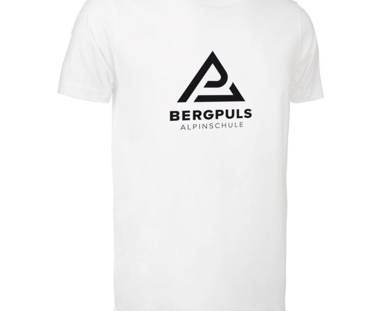 Herren T-Shirt Bergpuls Weiß Vorderseite